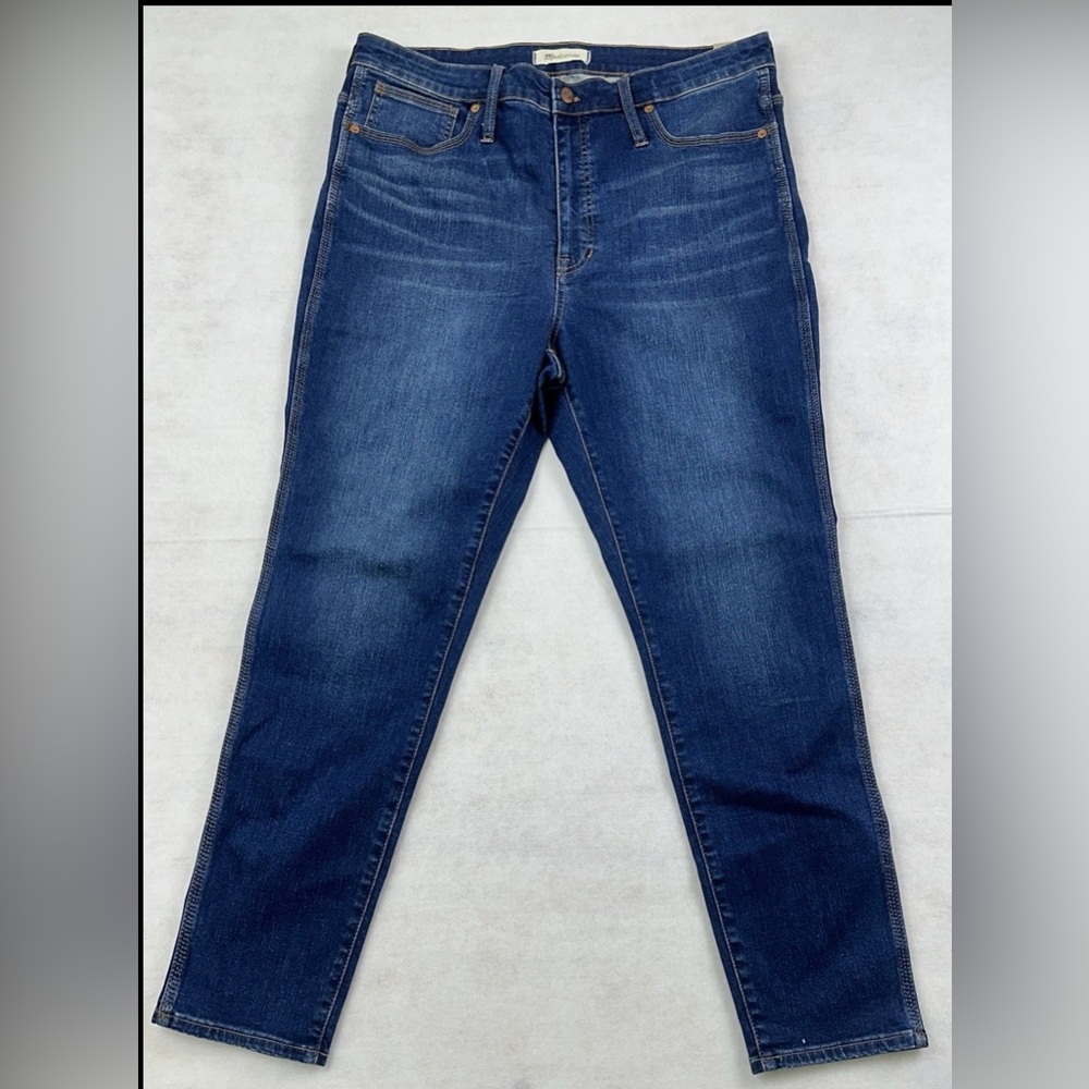 NWT Madewell Petite 10" High-Rise Skinny Crop Jeans in Sheffield Wash Size 33